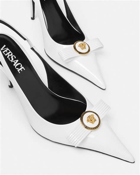 versace slingback shoes|Gianni Ribbon Slingback Pumps 85 mm .